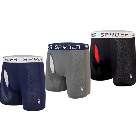 Spyder Other - 3 Pack Spyder Wicking Nylon Stretch Soft, Navy/Gray/Black, Boxer Briefs XL